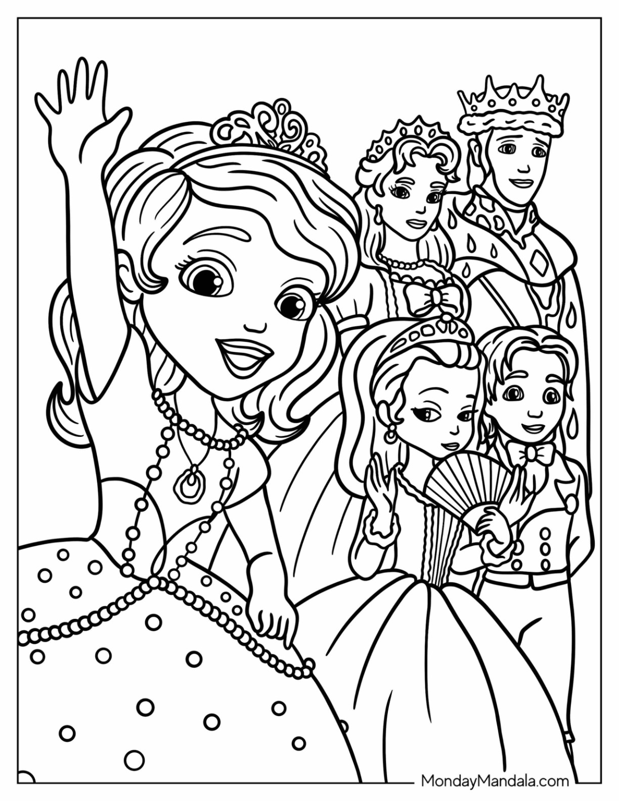 Sofia the first coloring pages free pdf printables