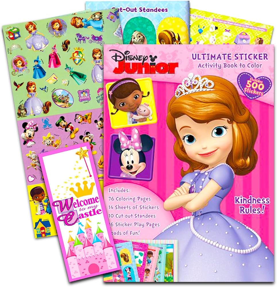 Disney sofia the first coloring book set for kids