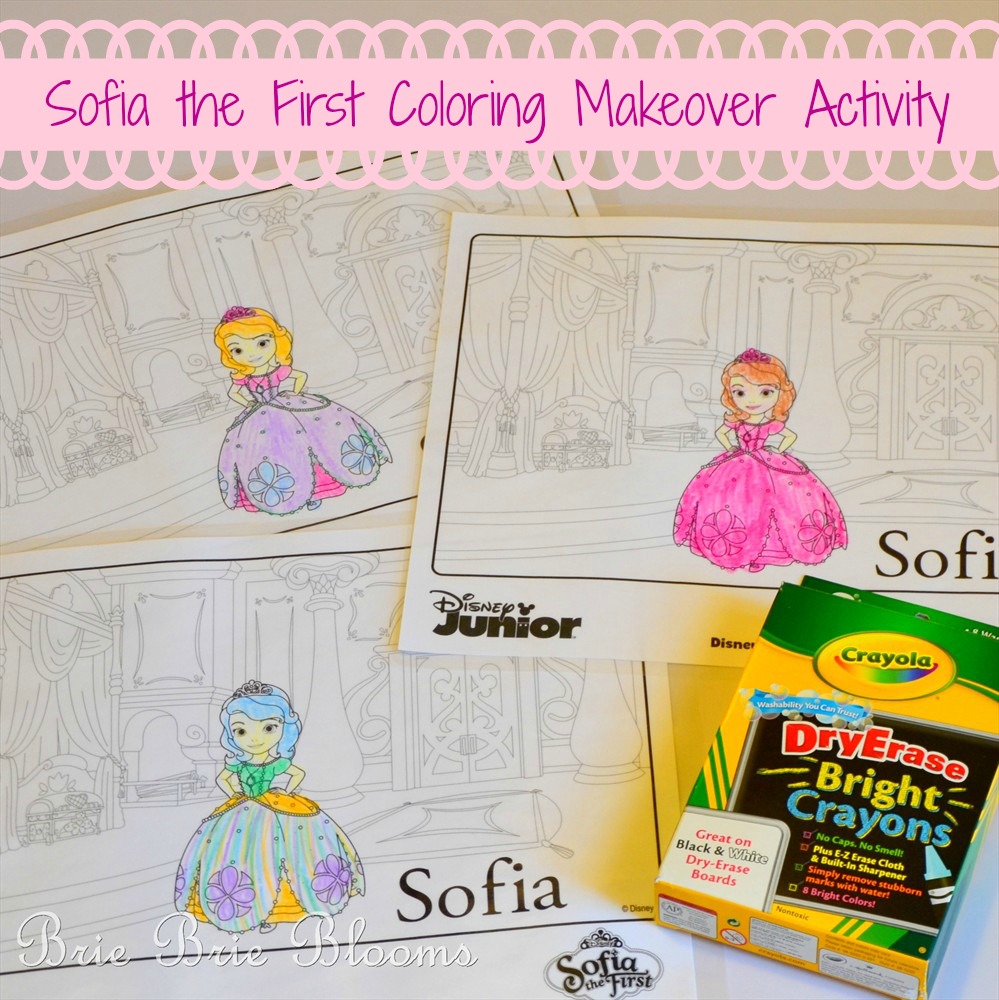 Sofia the first coloring makeover activity