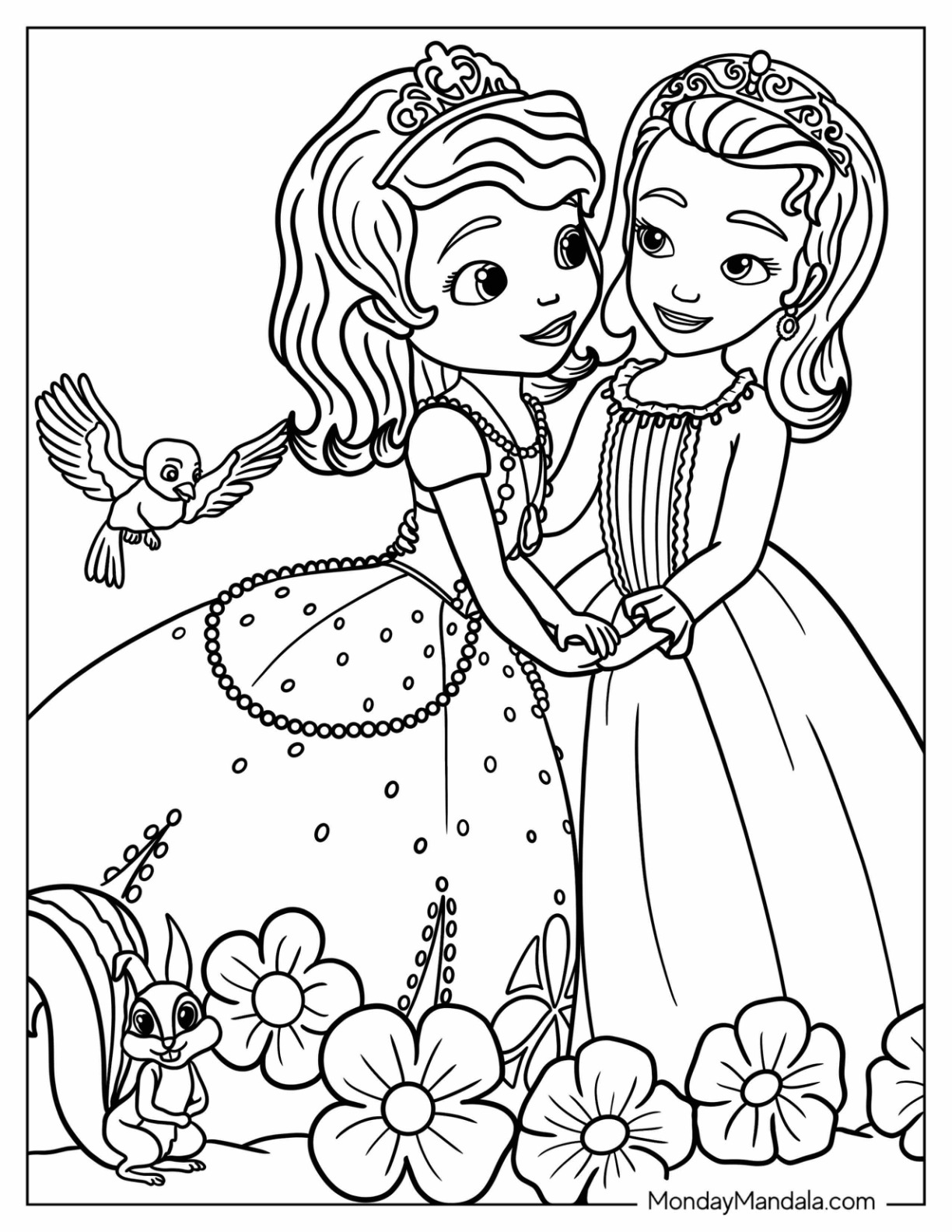 Sofia the first coloring pages free pdf printables