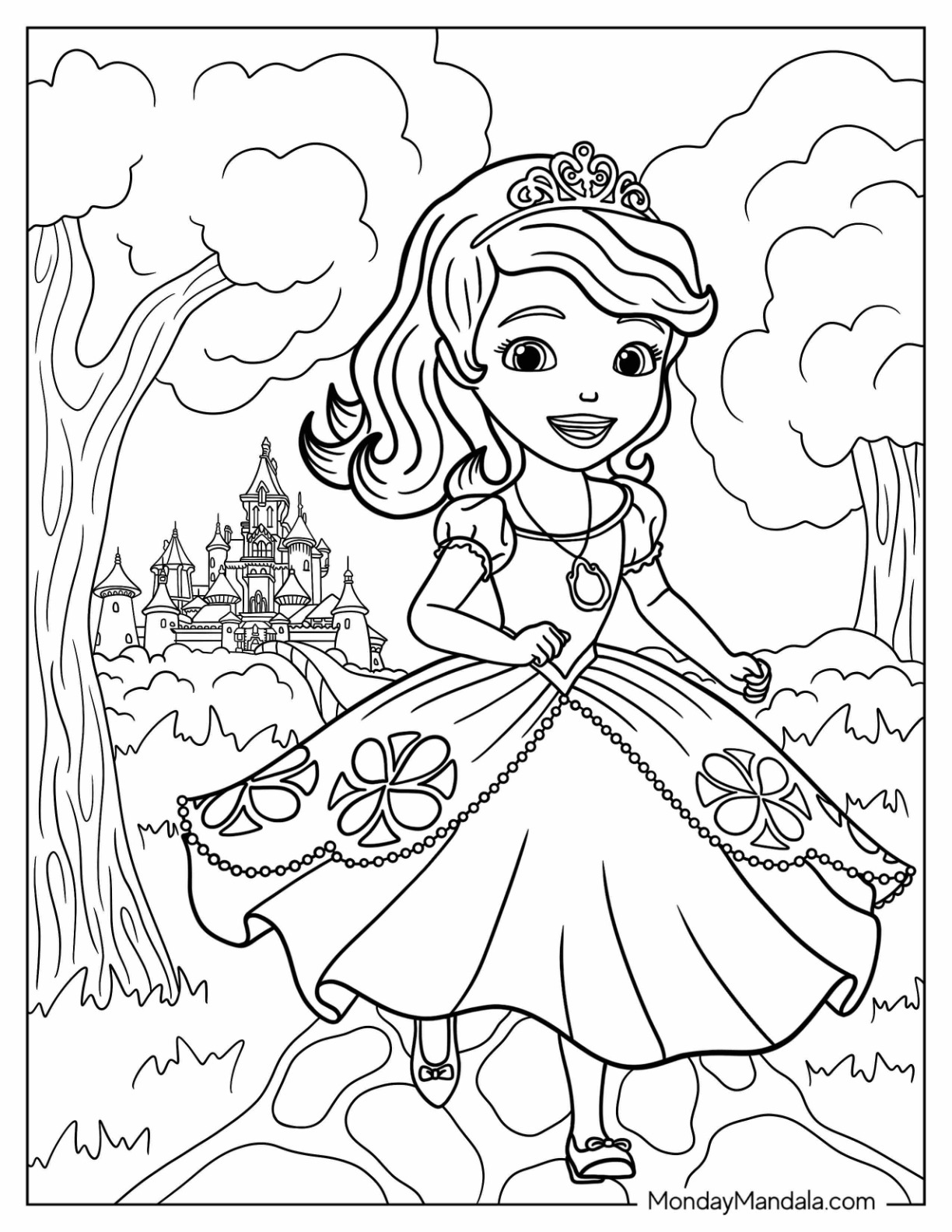 Sofia the first coloring pages free pdf printables