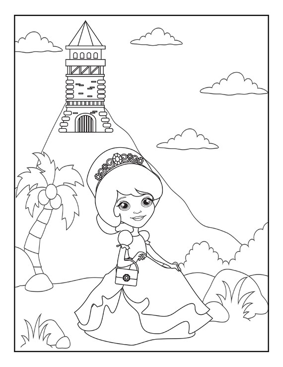 Princess coloring book and sheets