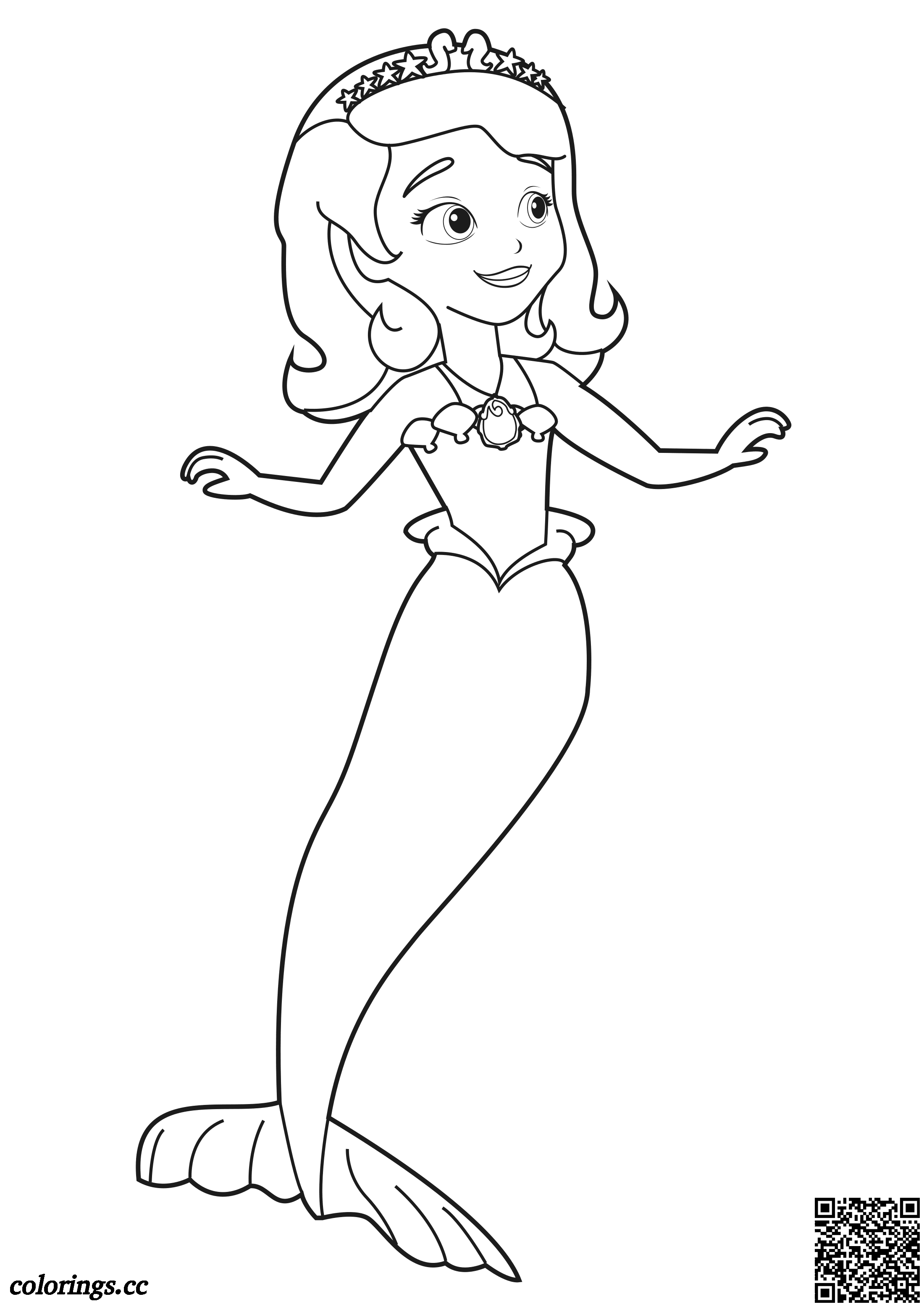 Princess sofia mermaid coloring pages sofia the first coloring pages