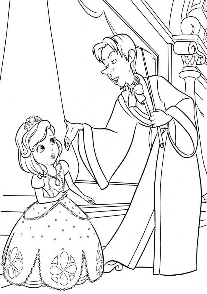 Sofia the first coloring pages printable pdf