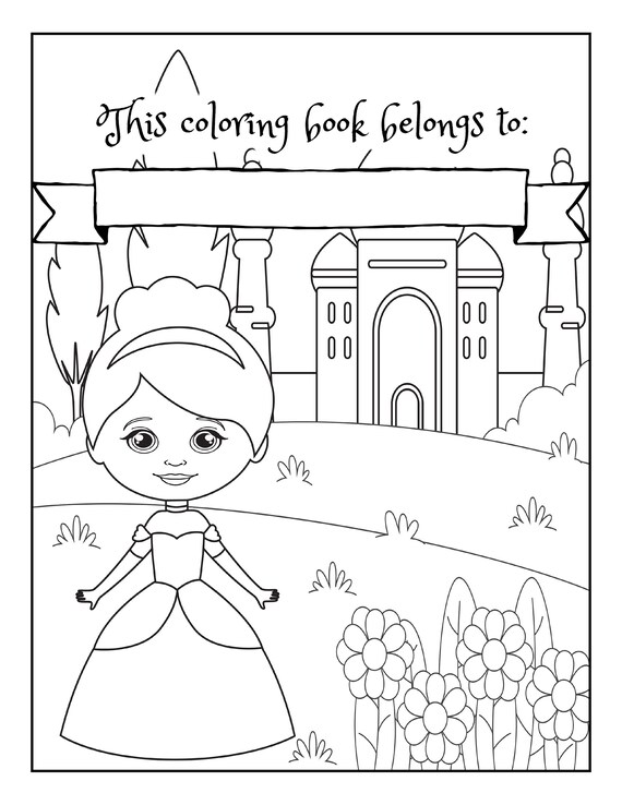 Princess coloring book and sheets