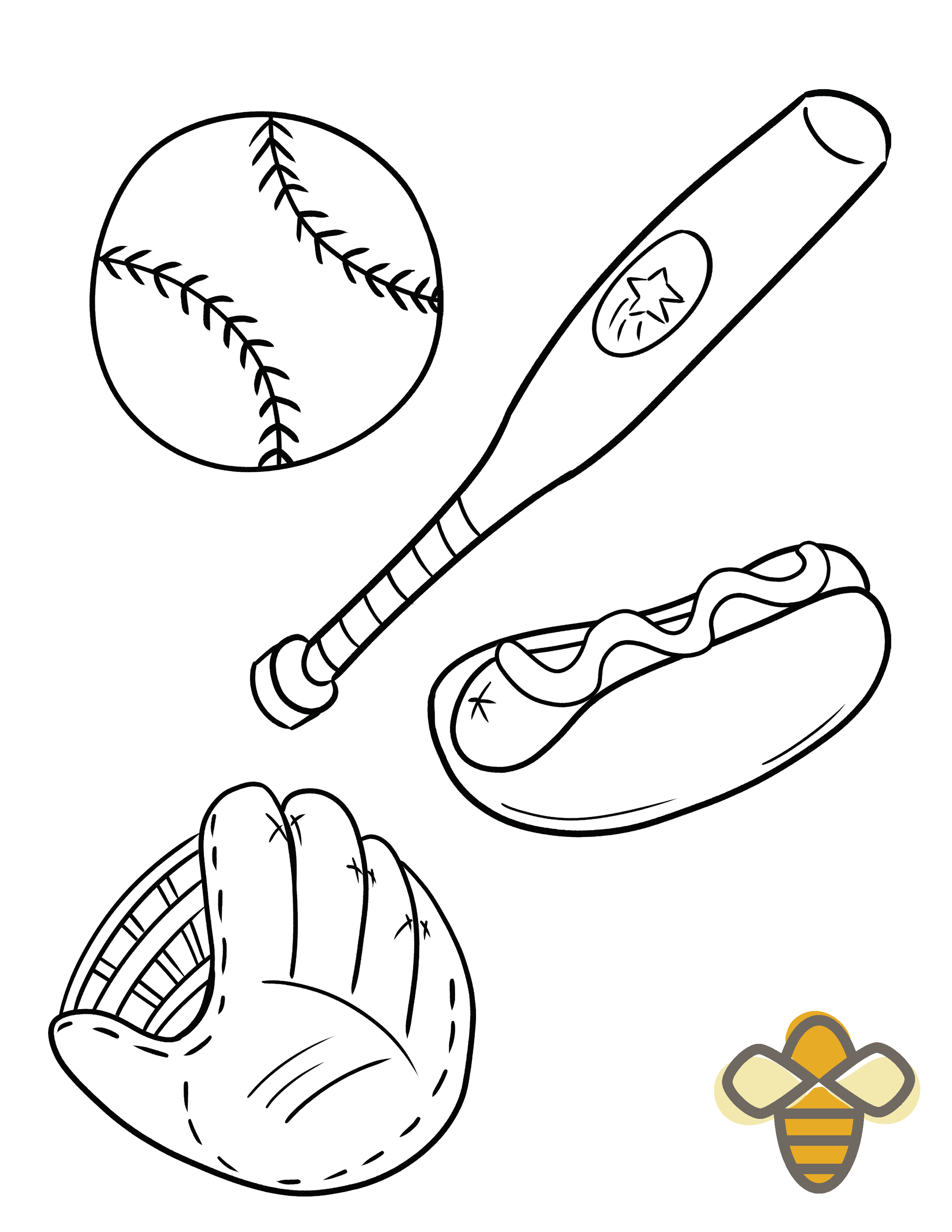 Coloring pages honeybug