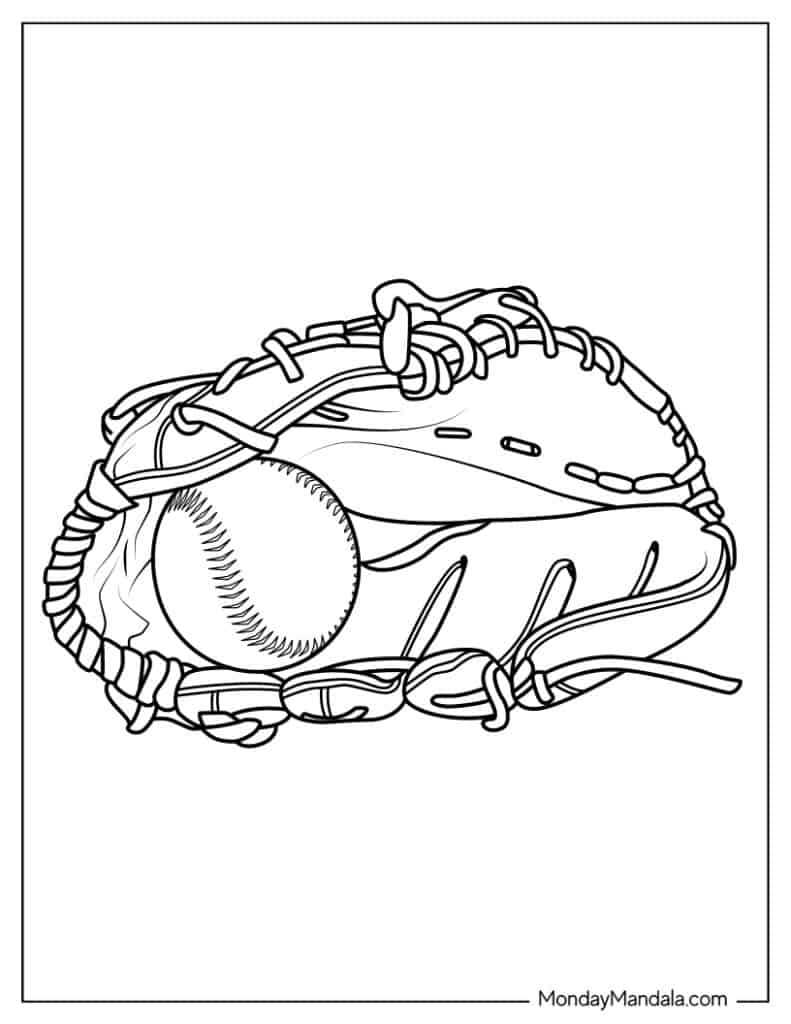 Baseball coloring pages free pdf printables