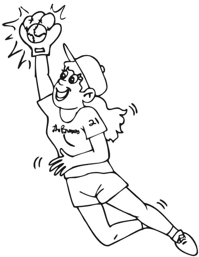 Softball coloring pages