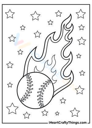 Free collection of baseball coloring pages for kids