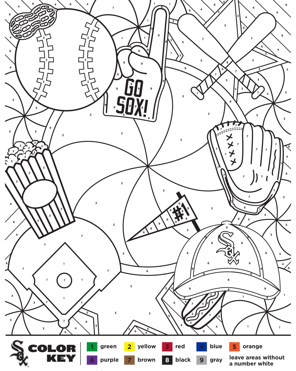 Printable kids worksheets chicago white sox