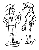 Softball coloring pages