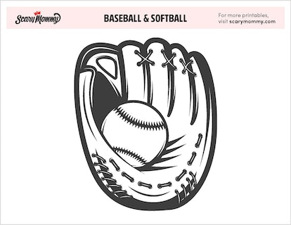 Knock it out of the park with these baseball and softball coloring pages