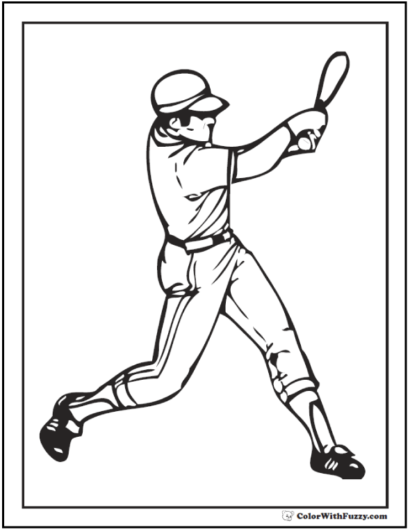 Baseball coloring pages â pitcher and batter sports coloring pages