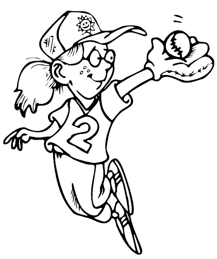 Softball coloring pages printable for free download