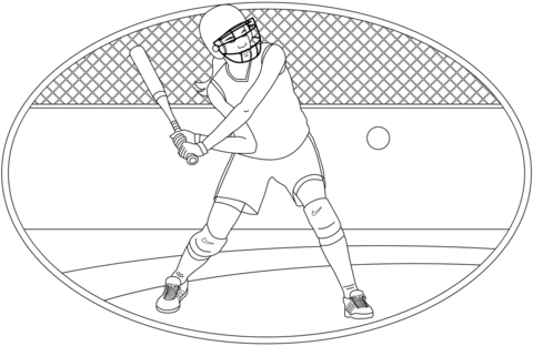 Softballl coloring page free printable coloring pages