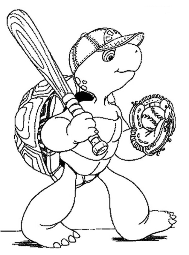 Softball coloring pages