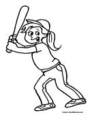 Softball coloring pages