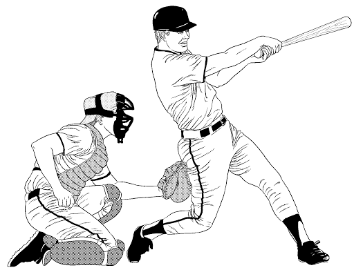 Coloring pages free baseball coloring pages