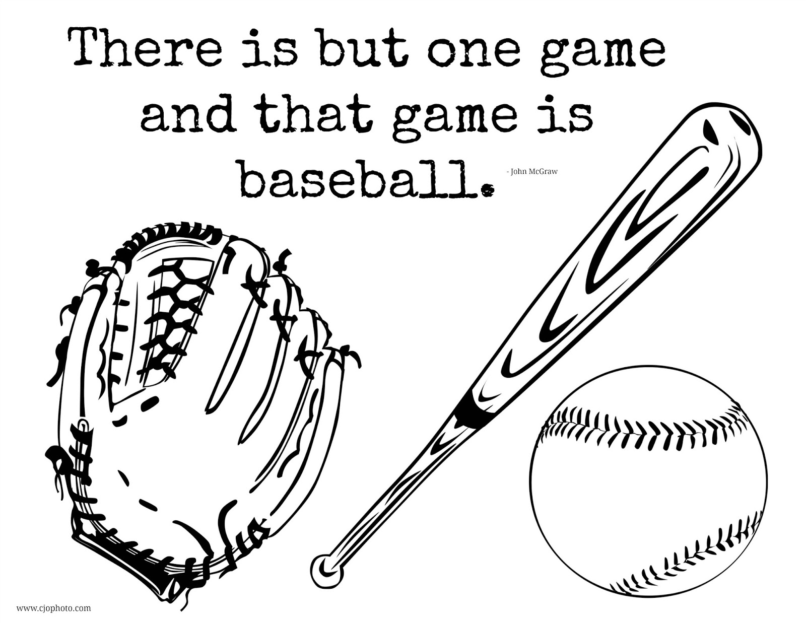 Cjo photo baseball quote coloring page