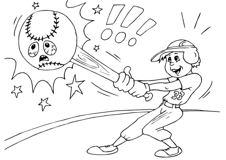 Coloring page baseball