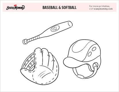 Knock it out of the park with these baseball and softball coloring pages