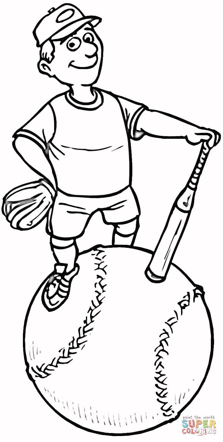 Softball player coloring page free printable coloring pages