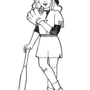 Softball coloring pages printable for free download