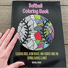 Softball coloring book coloring pages a few puzzles and creative space for players and fans freaks softball delmonico cora books