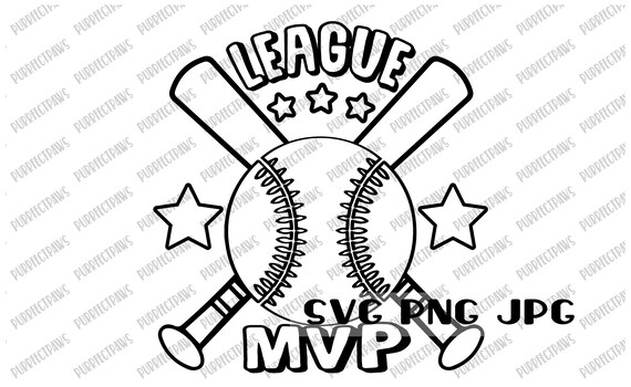 League mvp baseball coloring svg coloring page baseball kids coloring svg sports cut file cricut instant download svg png jpg