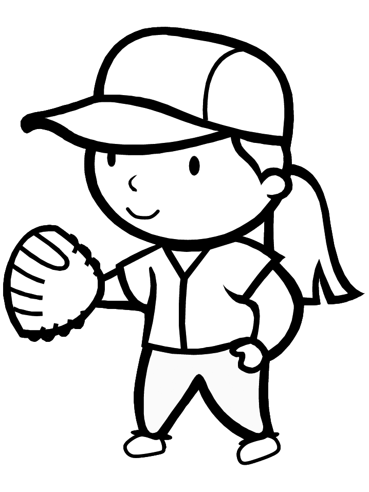 Softball coloring pages