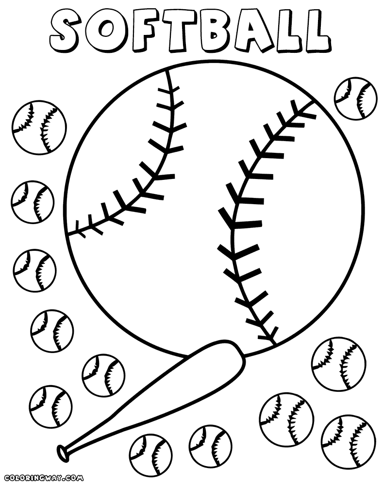 Softball coloring pages coloring pages to download and print