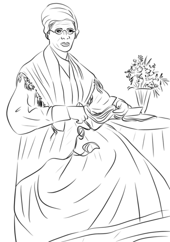 Sojourner truth coloring page free printable coloring pages