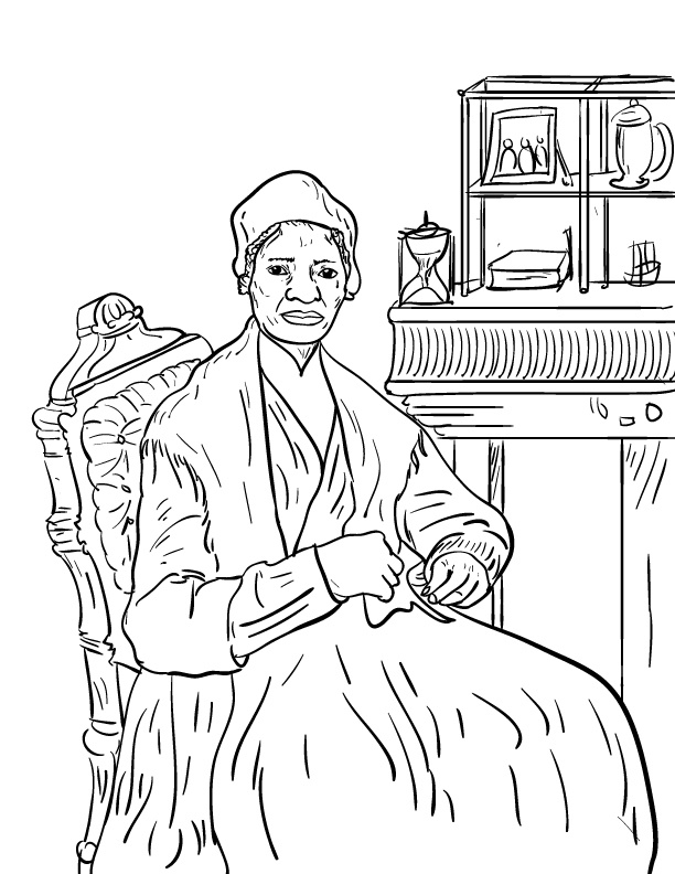 Sojourner truth free printable coloring page trailblazing women lgbtq folks