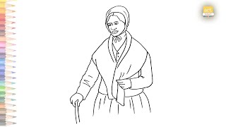 Sojourner truth drawing easy how to draw sojourner truth step by step outline drawings art janag