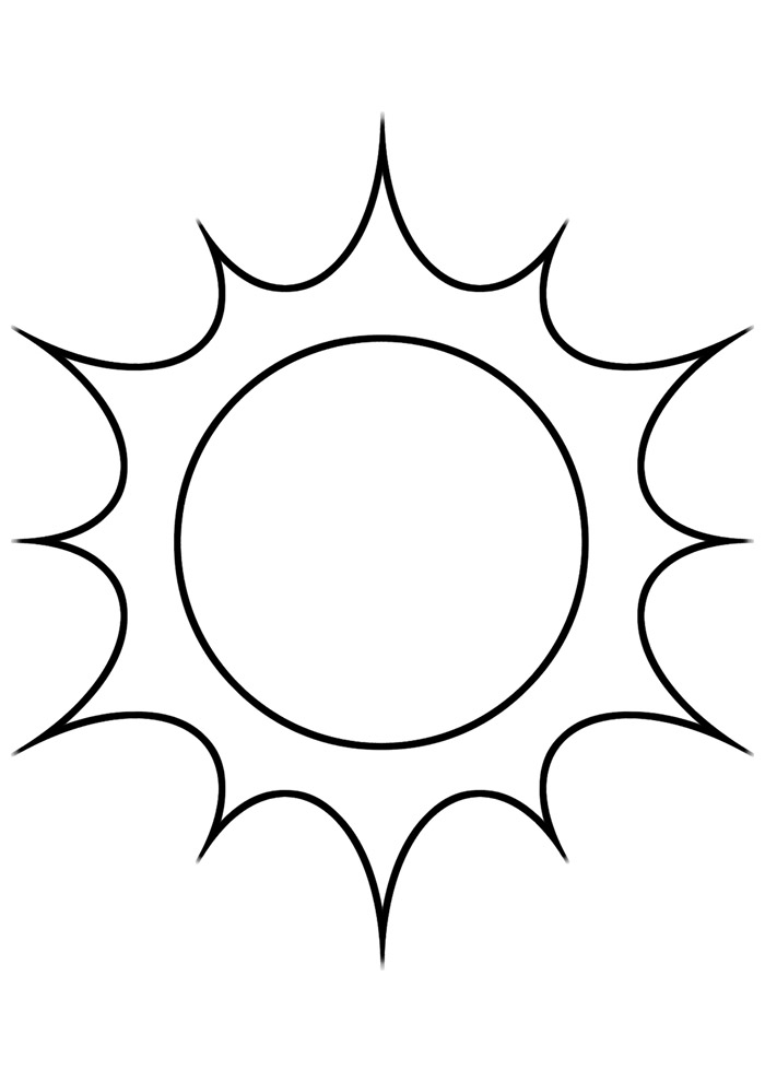 Desenhos de sol para colorir