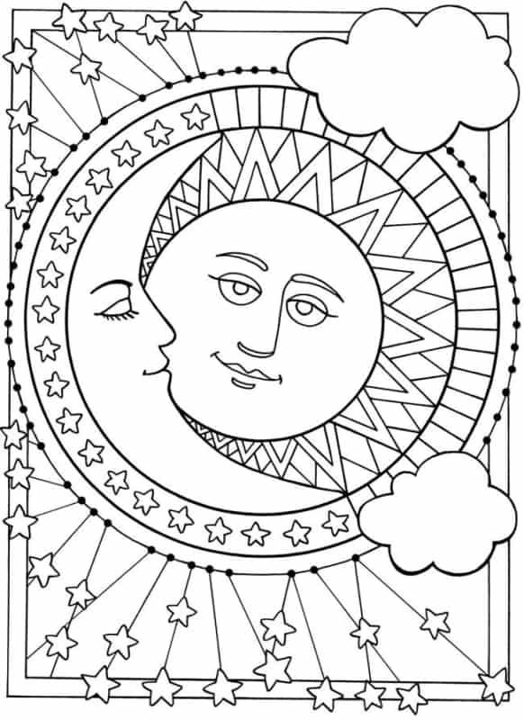 Desenhos deãsol para colorirãâ modelos gratuitos sol para colorir desenhos para colorir mandalas lua para colorir