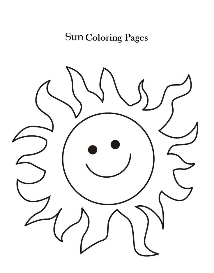 Sun coloring pages