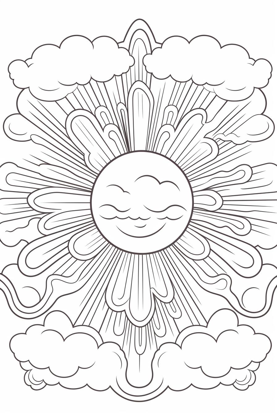 Sol para colorir