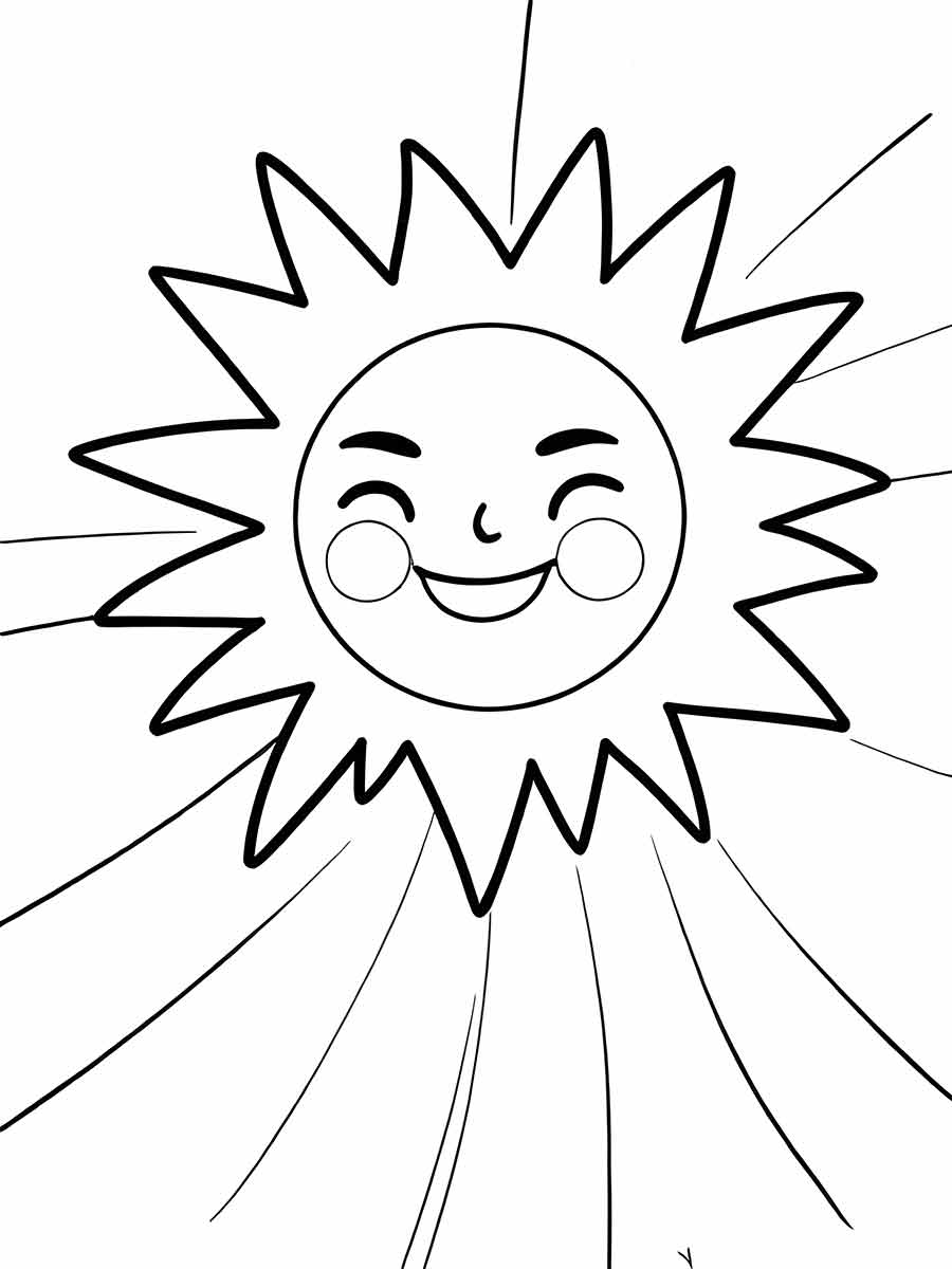 Desenhos de sol para colorir