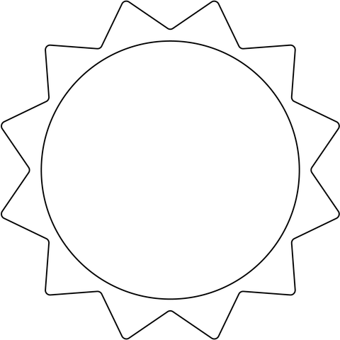 Sunrays emoji coloring page free printable coloring pages