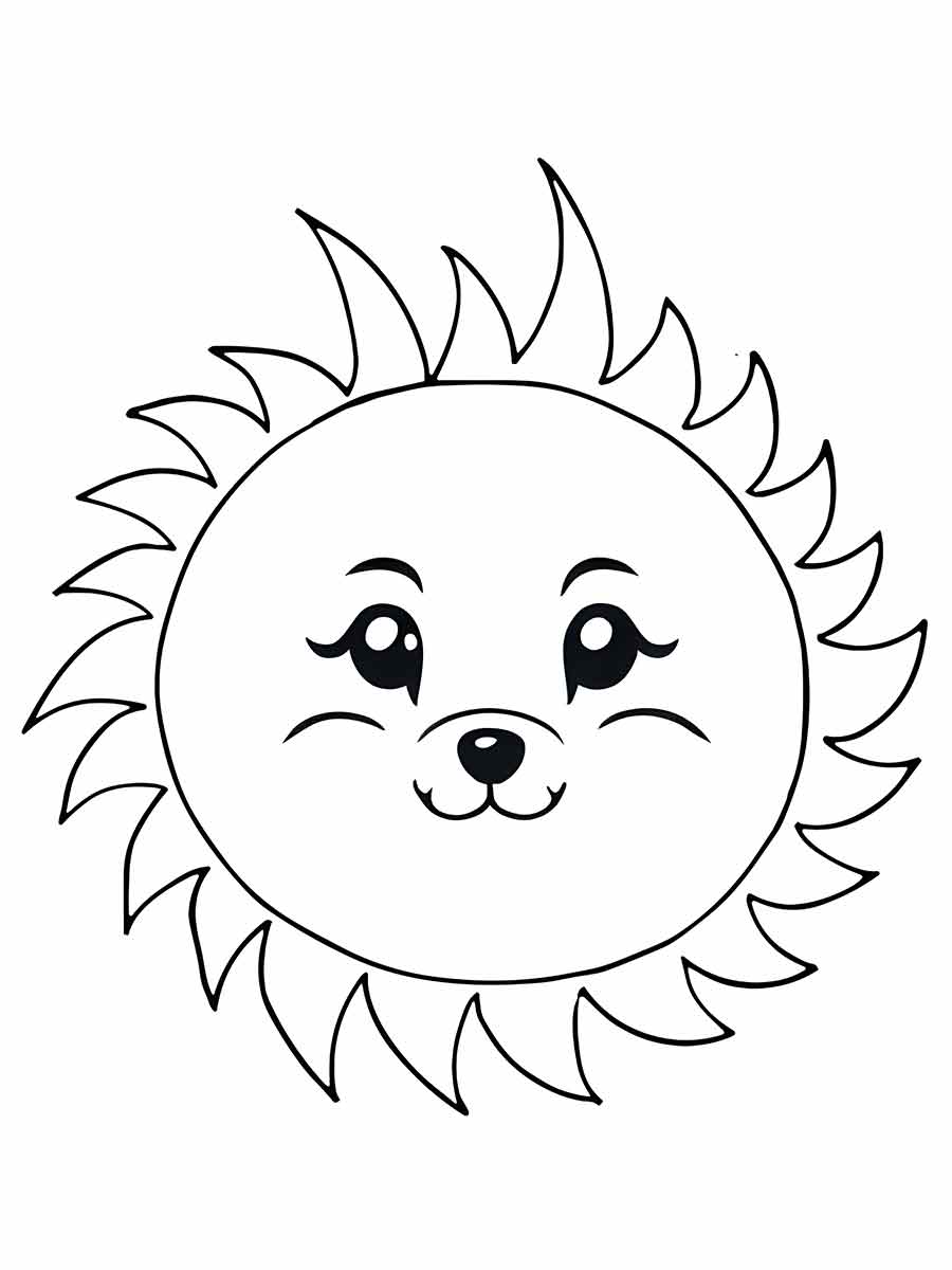 Desenhos de sol para colorir