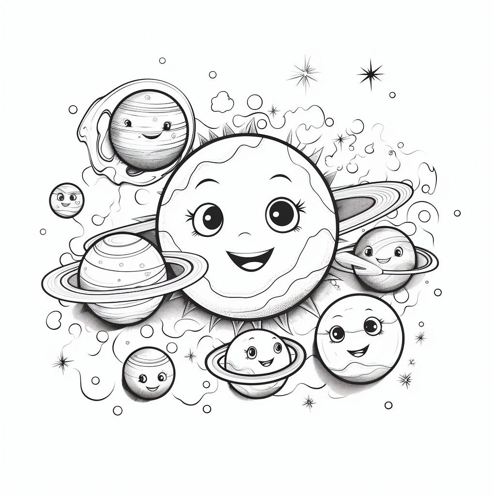 Solar system coloring pages