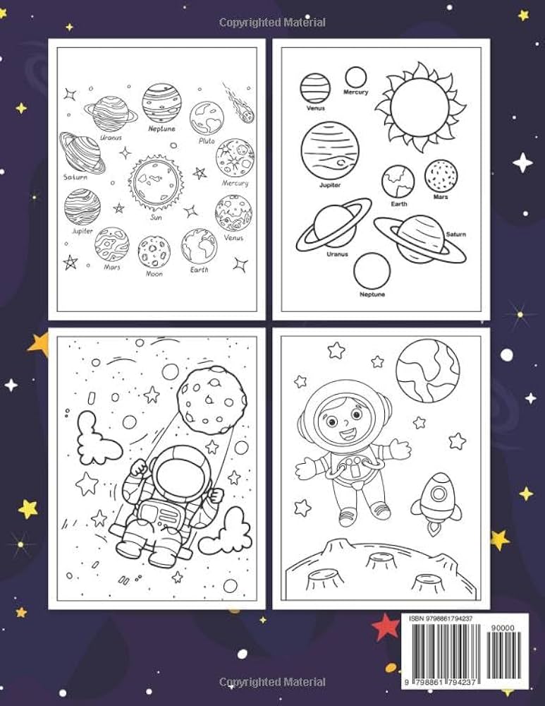 Solar system coloring book for kids planets coloring book adventure robert books