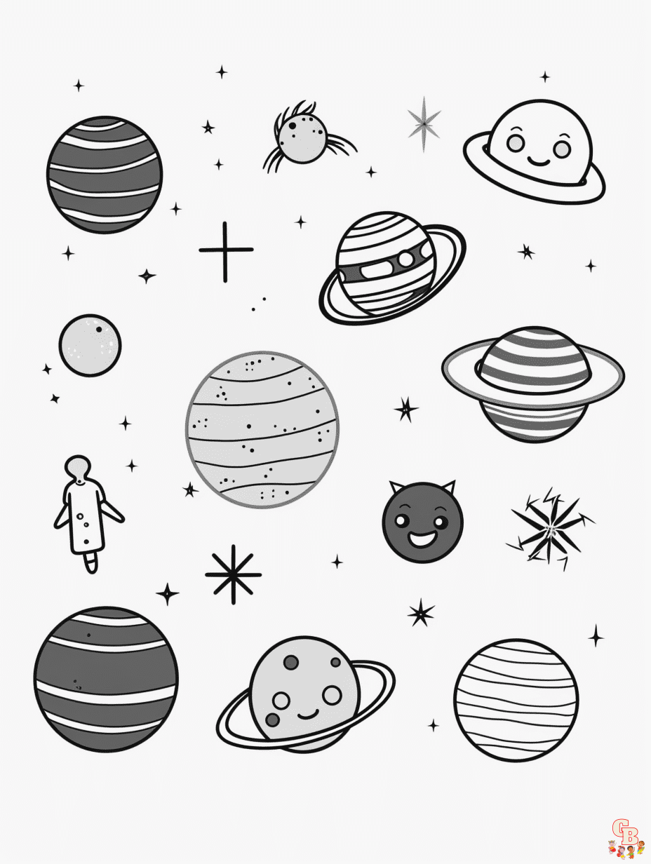 Explore the solar system free printable coloring pages