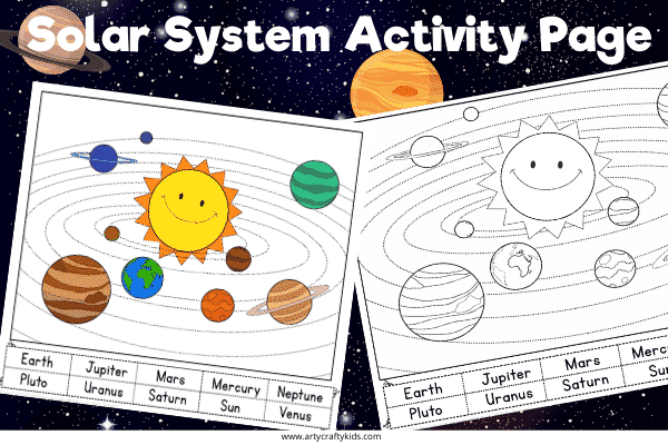 Space coloring pages