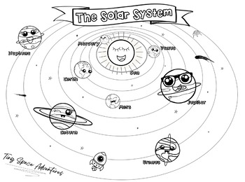 Freebie solar system coloring page by tiny space adventures tpt