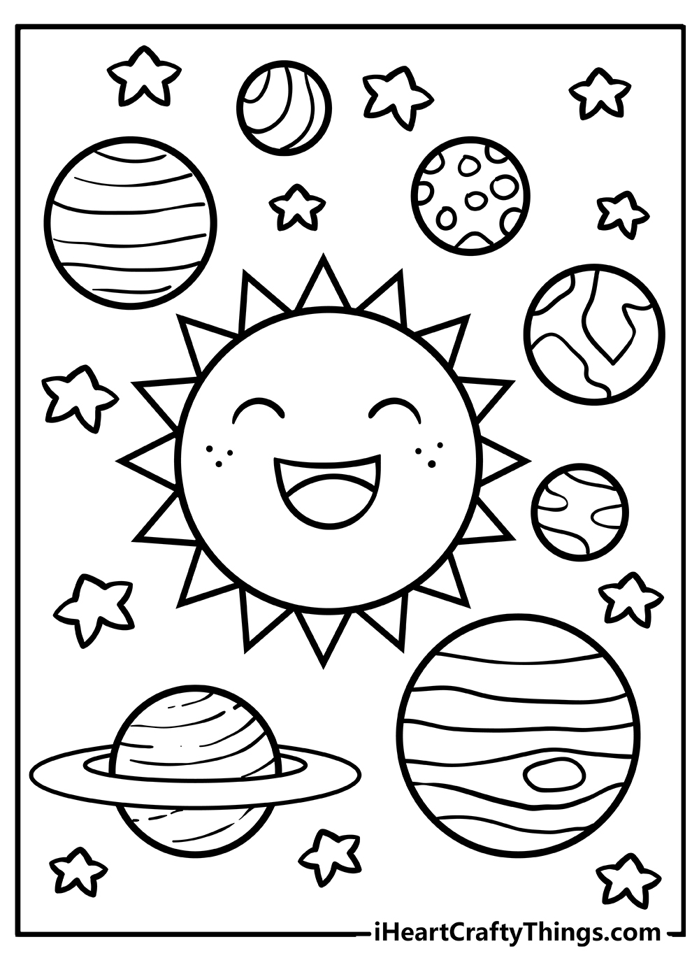 Solar system coloring pages free printables