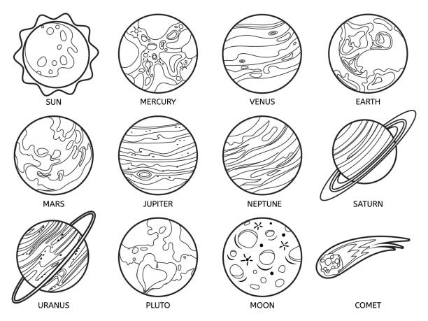 Solar system coloring stock illustrations royalty