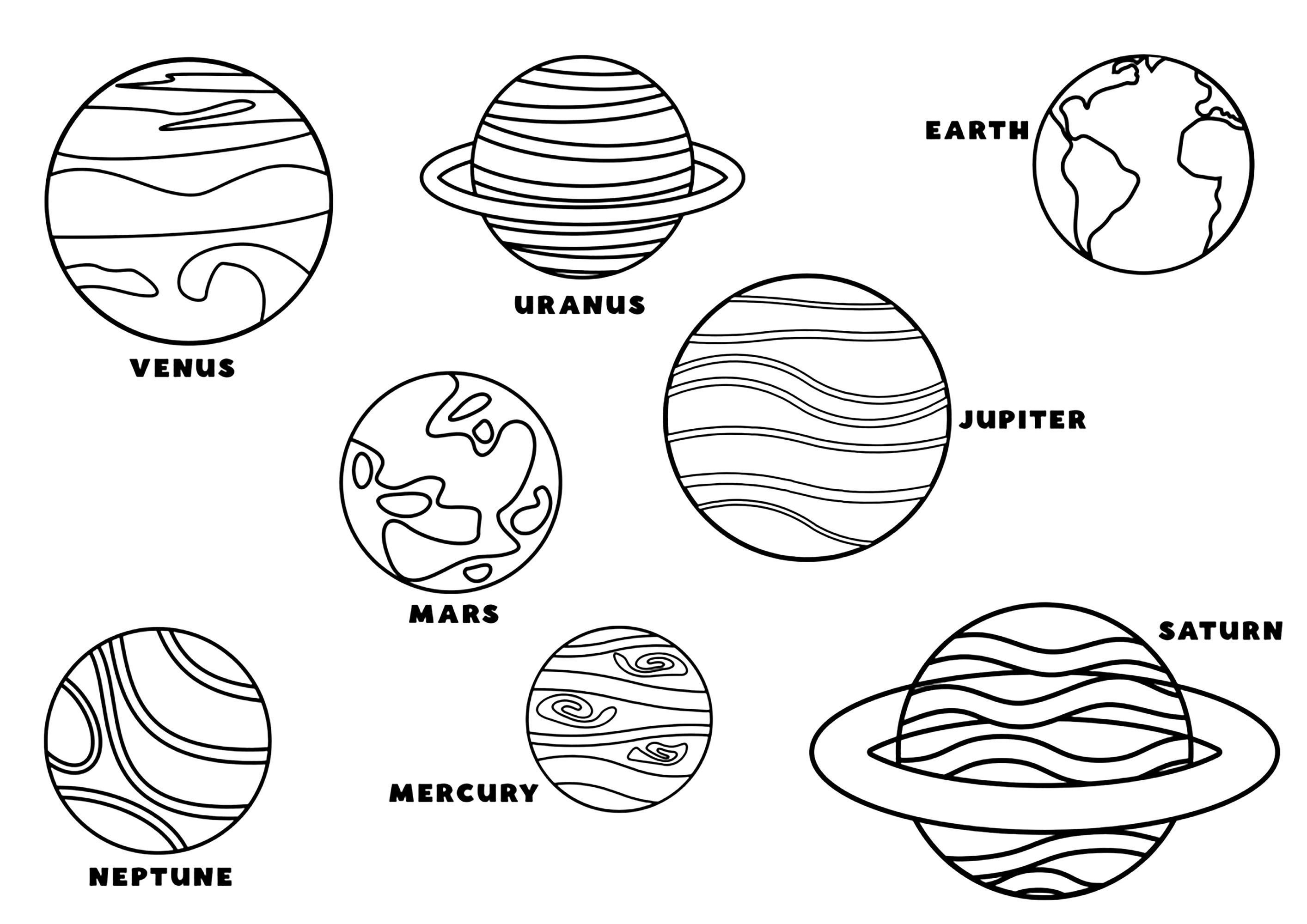 Solar system the eight plas