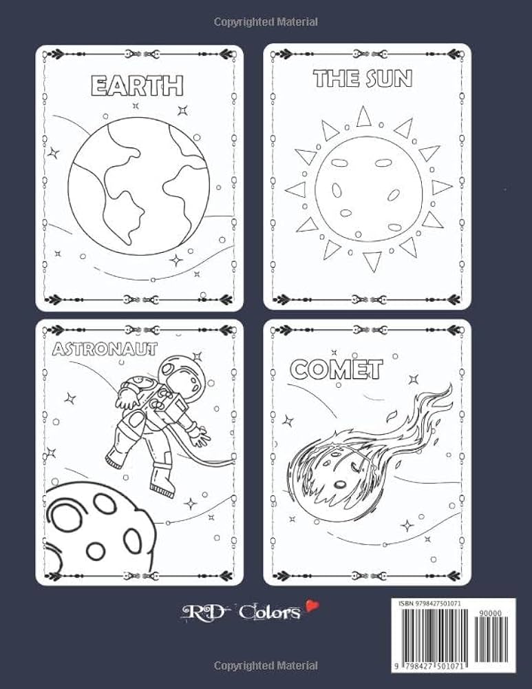 Solar system coloring book for kids solar system coloring pages for girls and boys ages